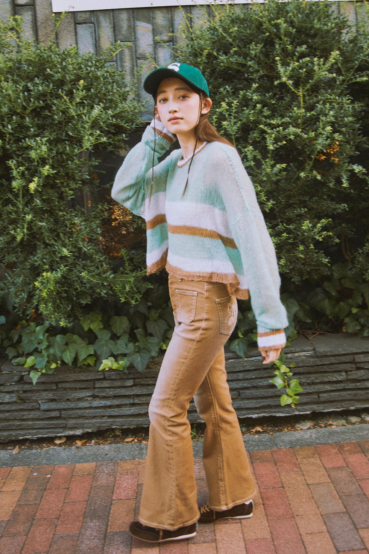 25AW Cherry Bell Flare Denim Pants