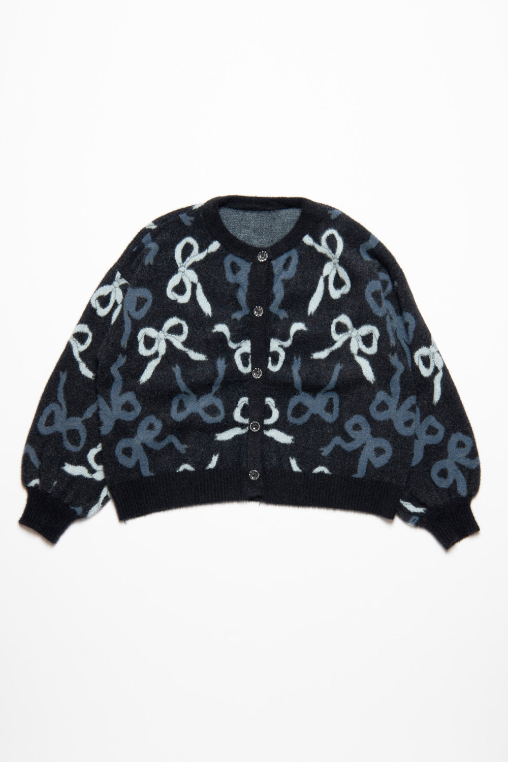 Ribbon Fuzzy Cardigan