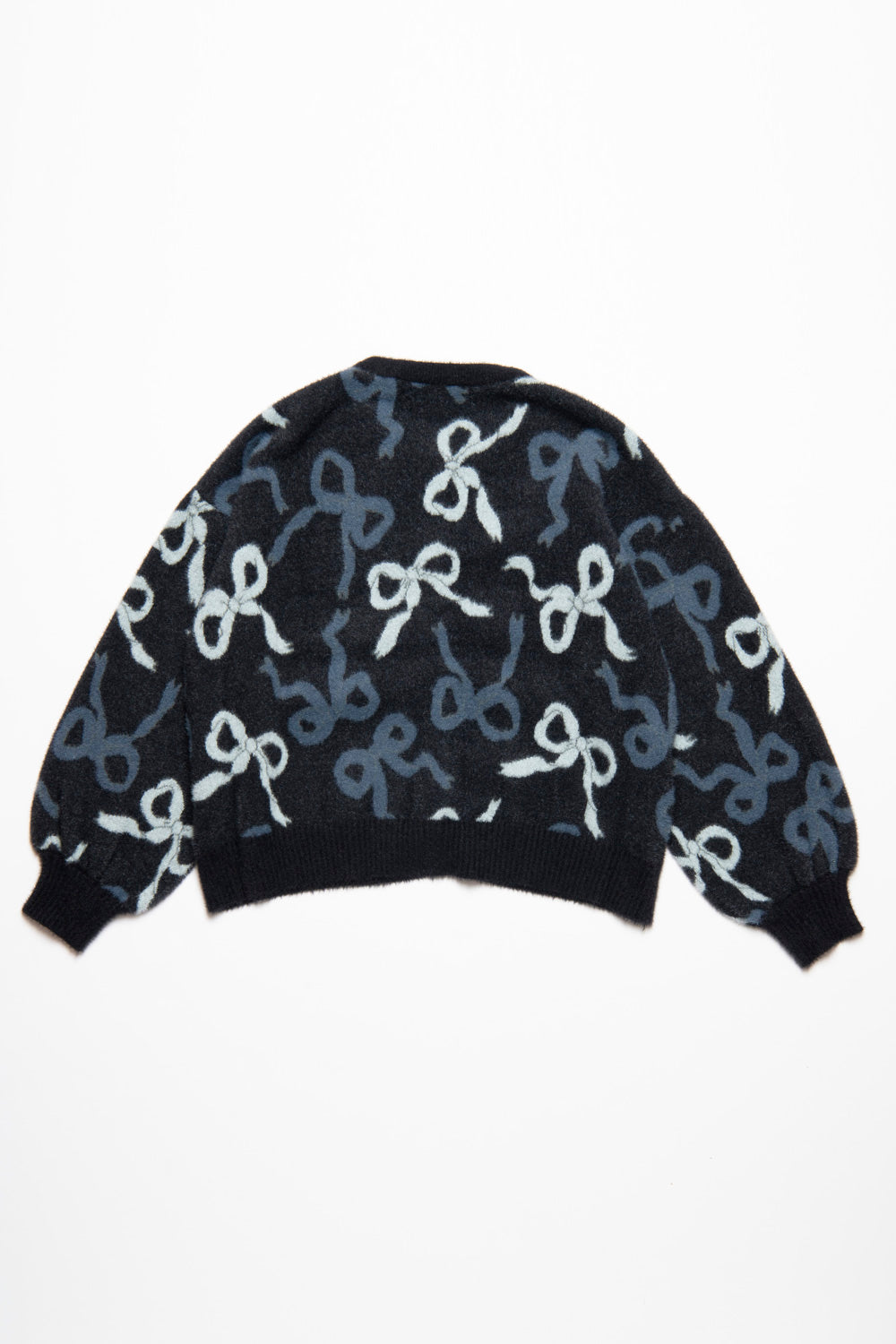 Ribbon Fuzzy Cardigan