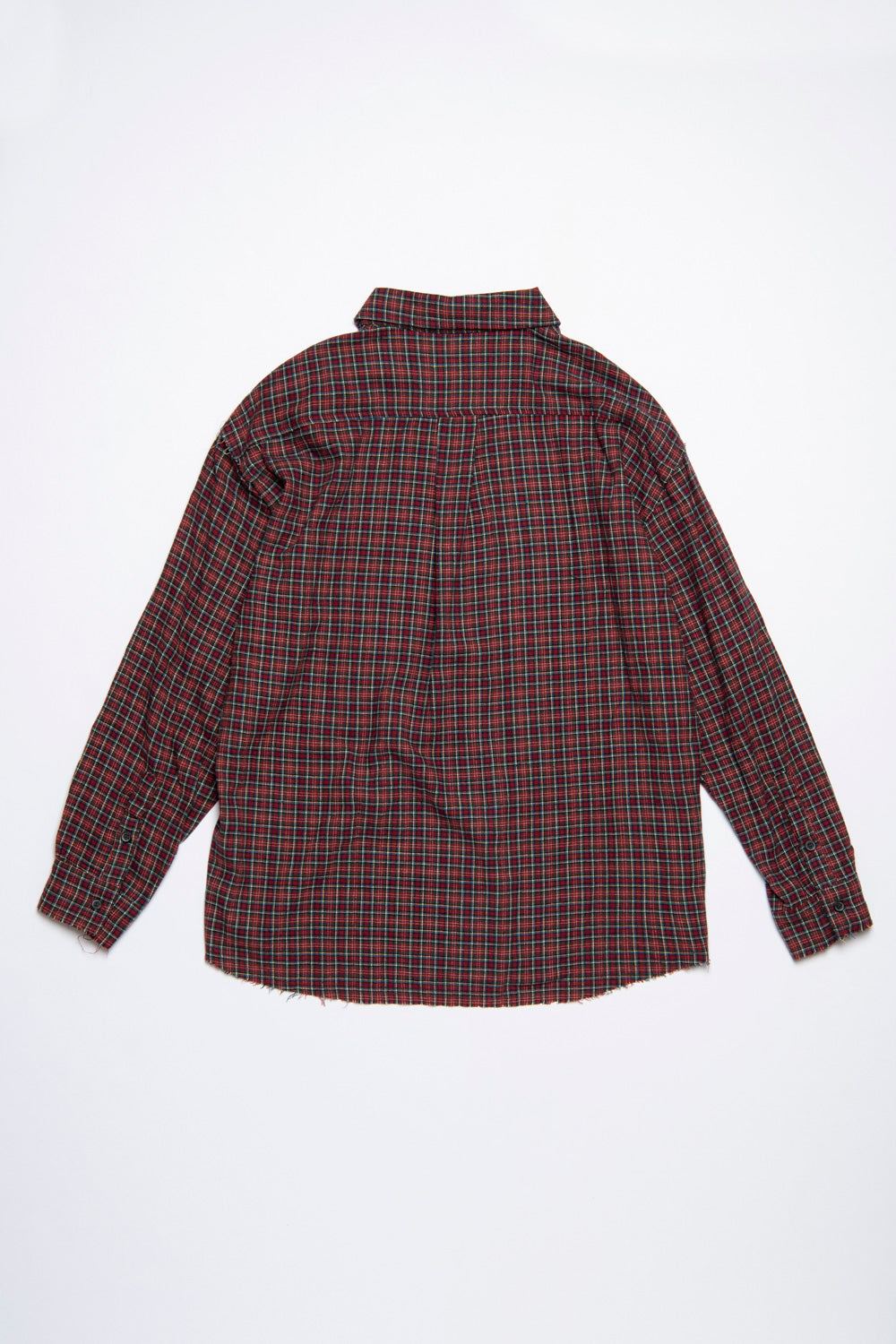 Cut-off check shirt