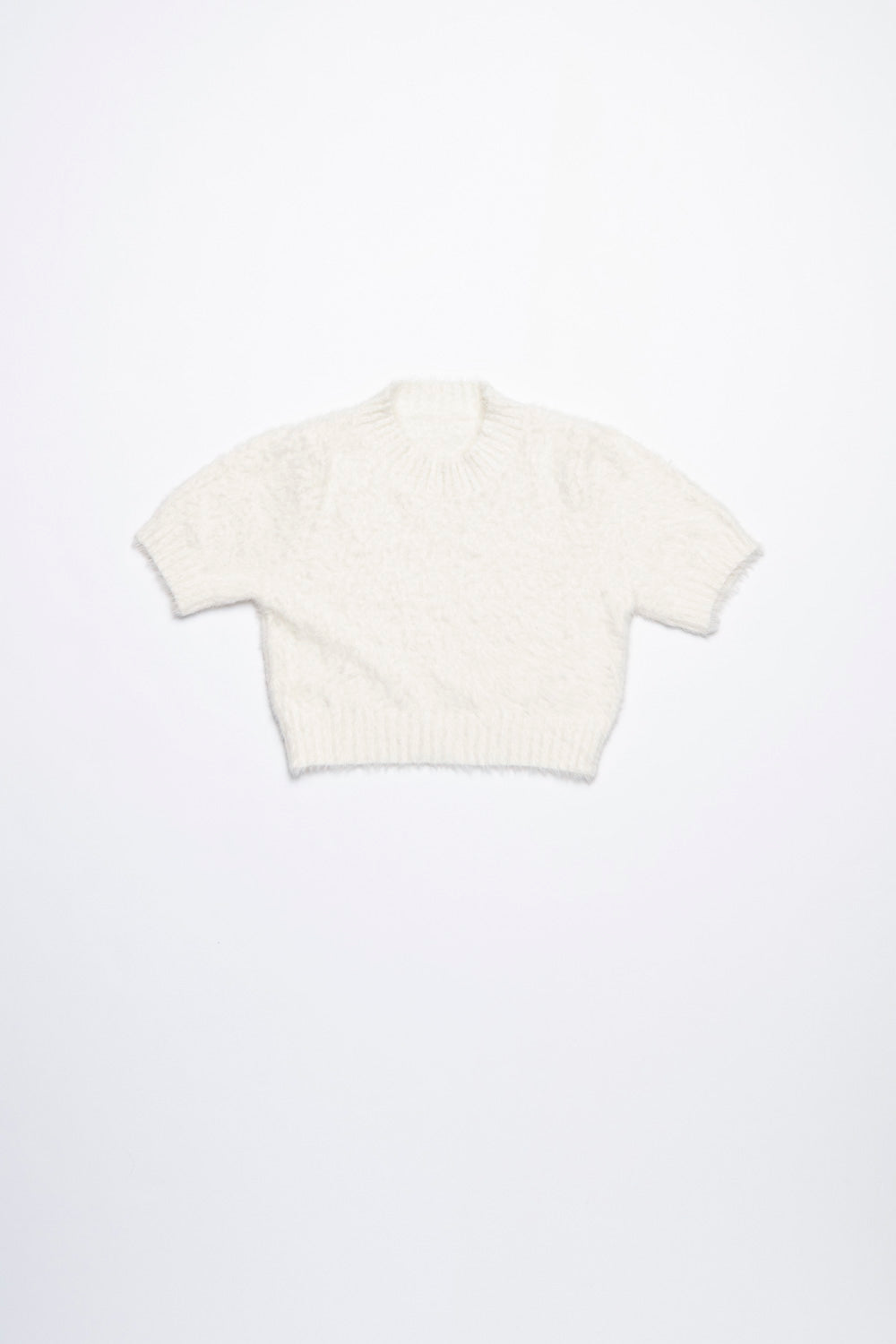 Feather yarn short sleeve knit