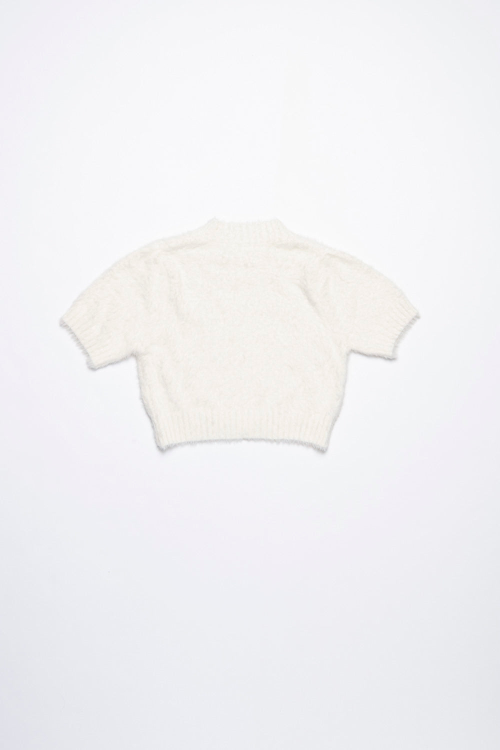 Feather yarn short sleeve knit
