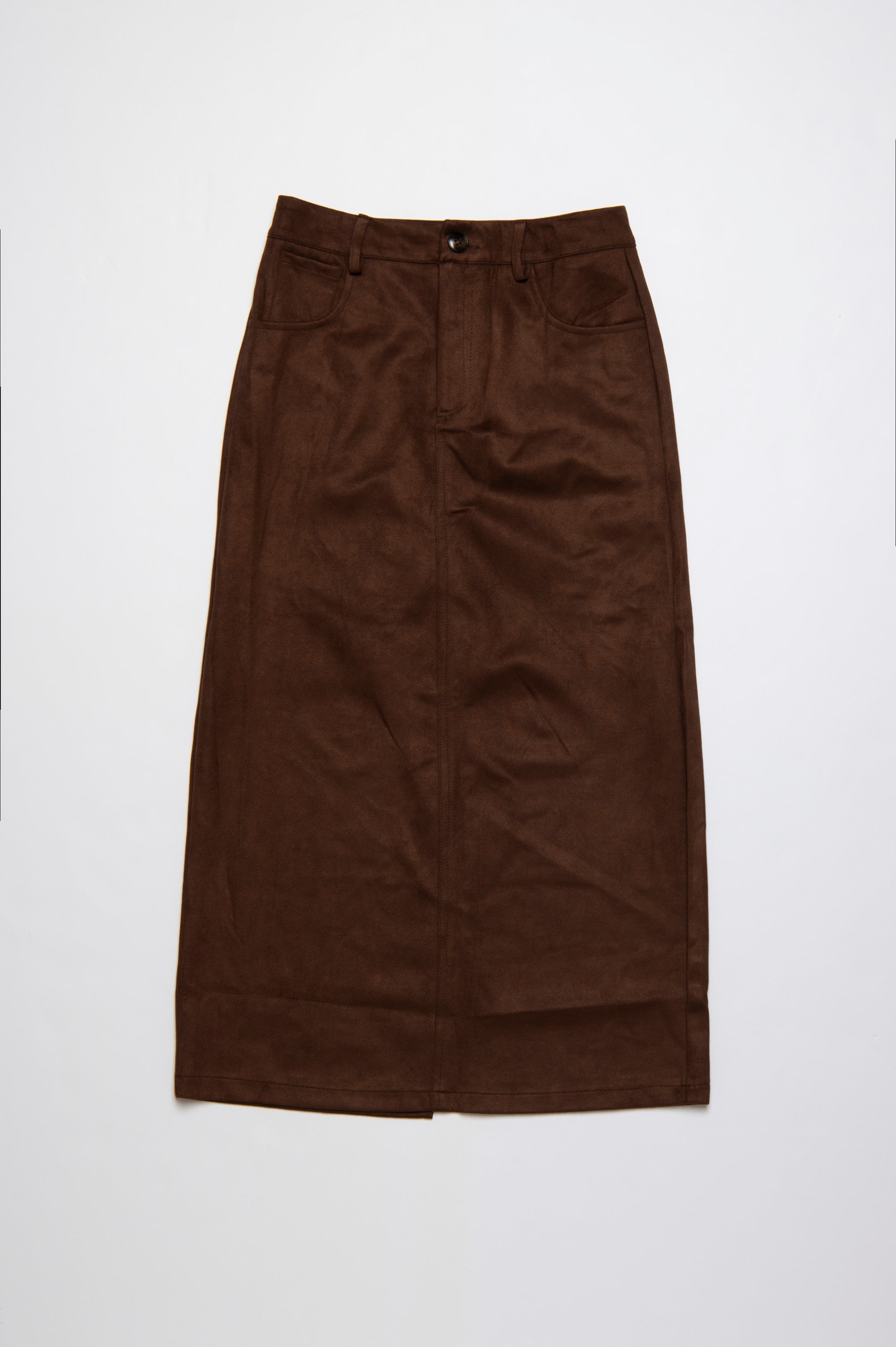 Faux suede pencil skirt