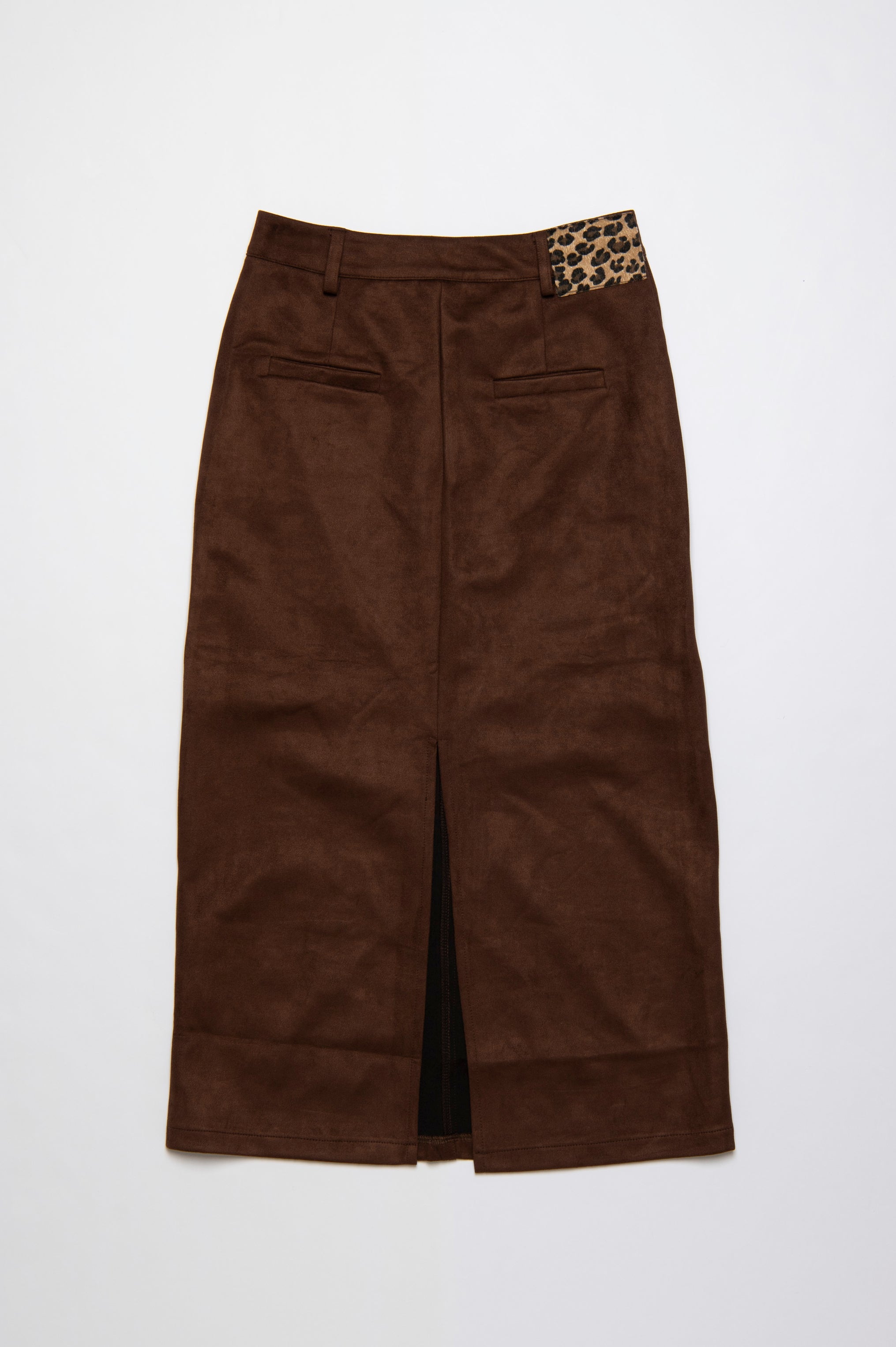 Faux suede pencil skirt