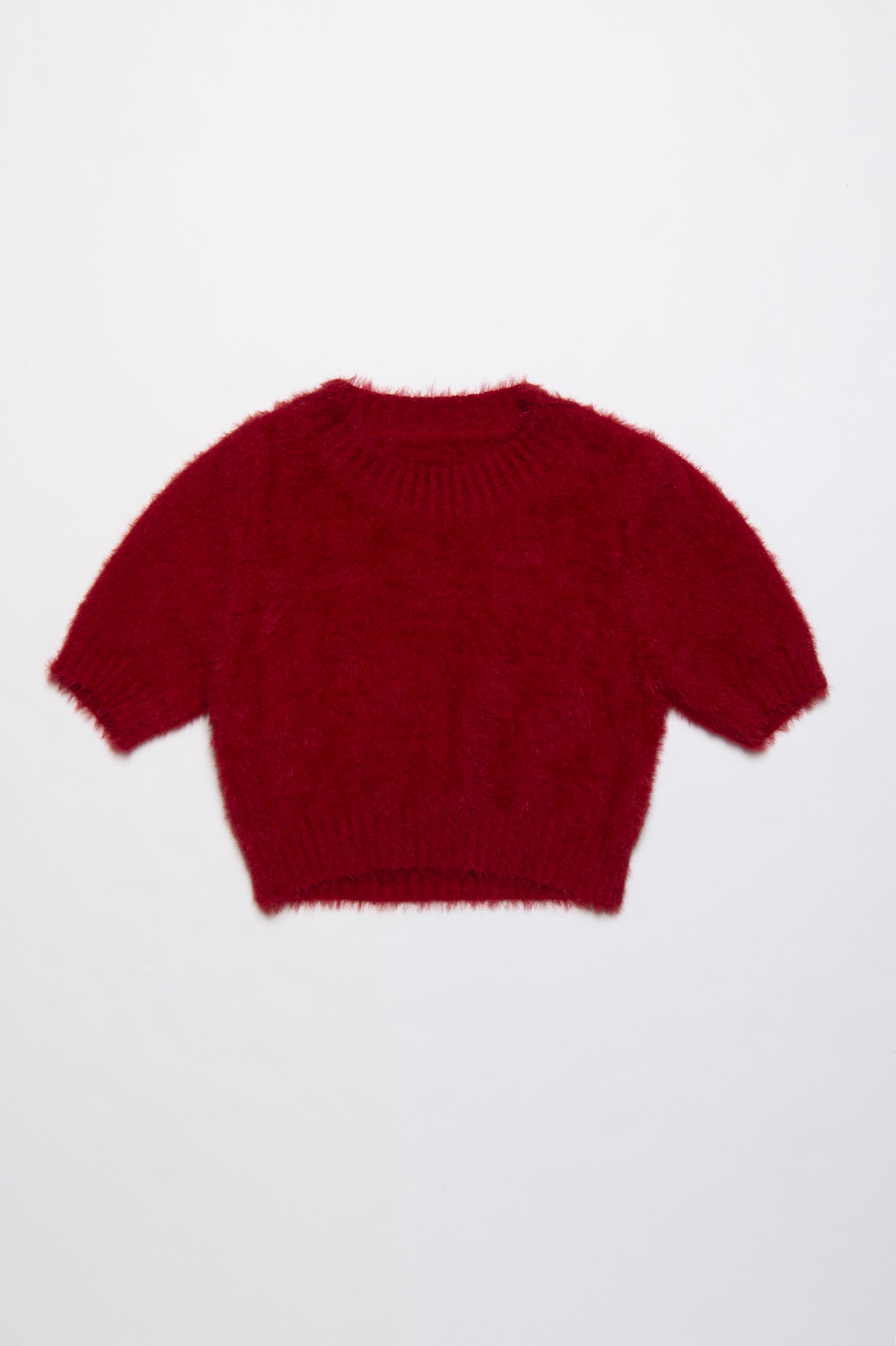 Feather yarn short sleeve knit