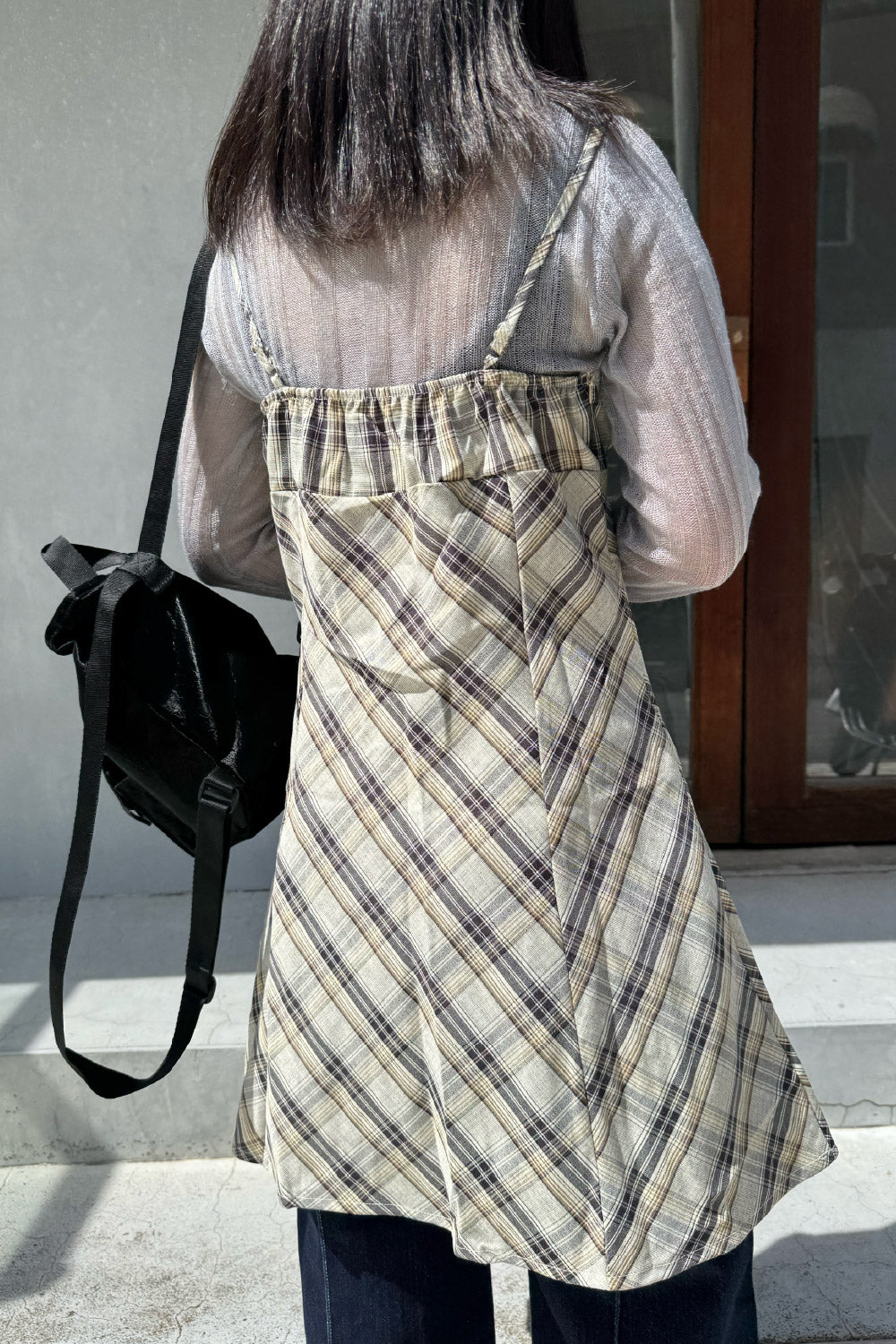 Checked cami dress