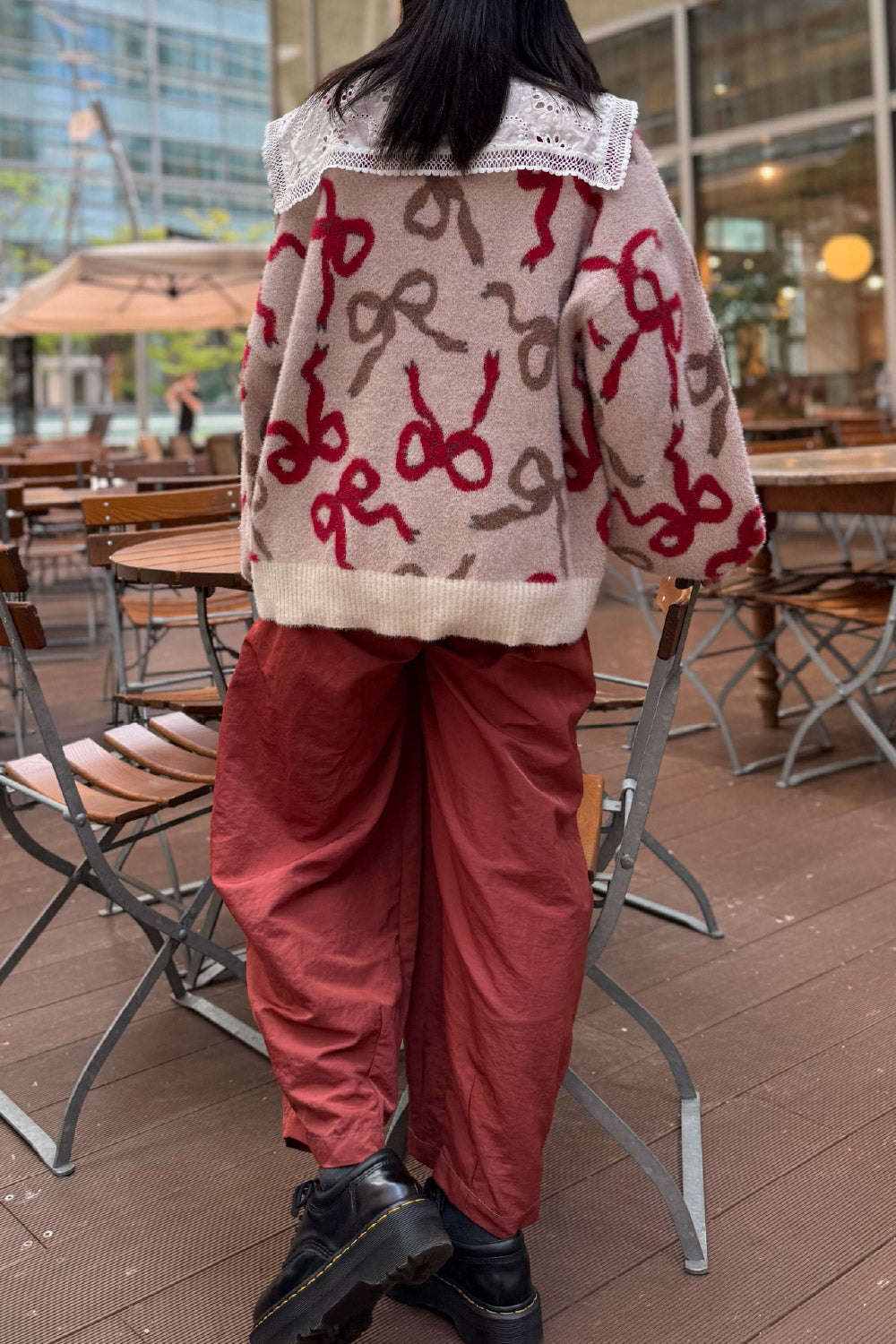 Ribbon Fuzzy Cardigan