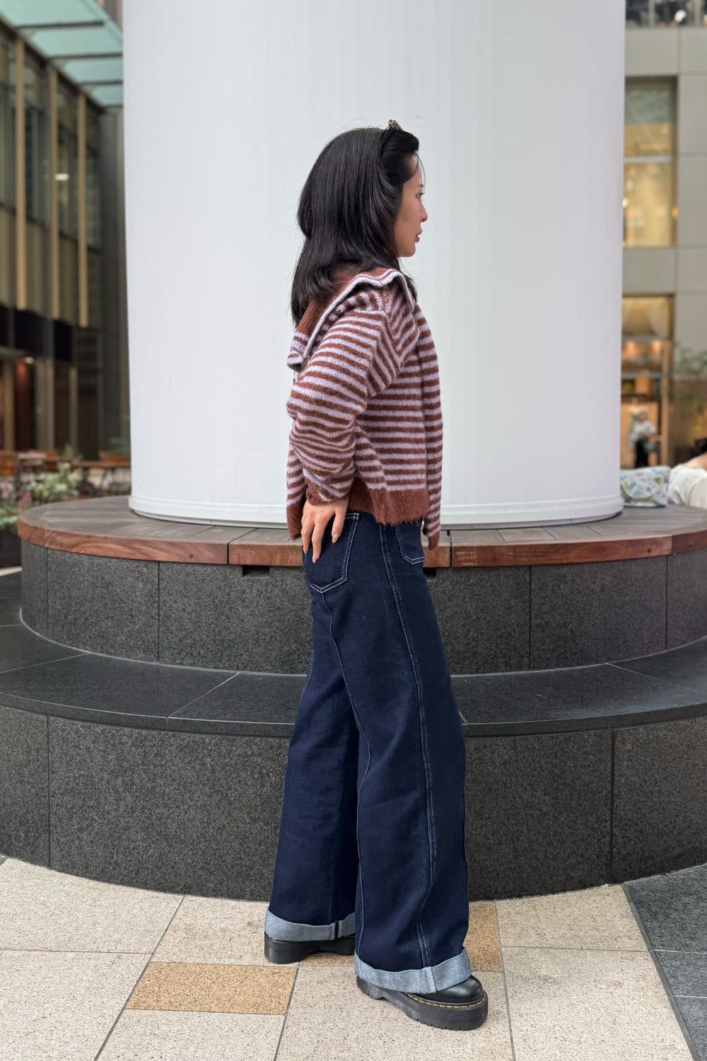 Maline Border Knit Set