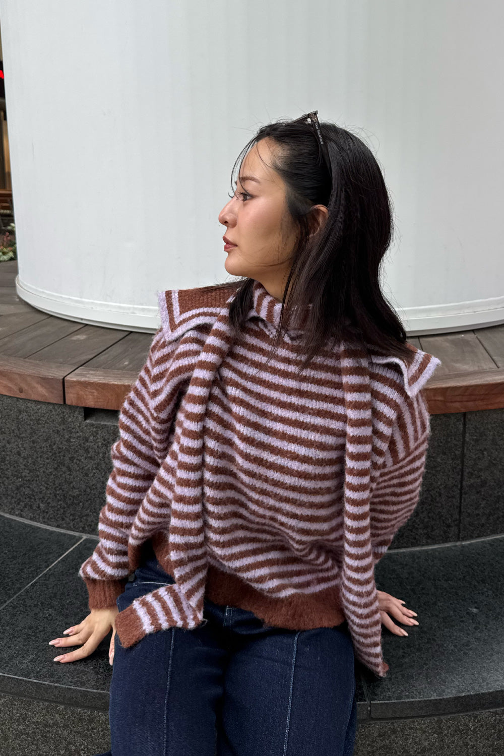 Maline Border Knit Set