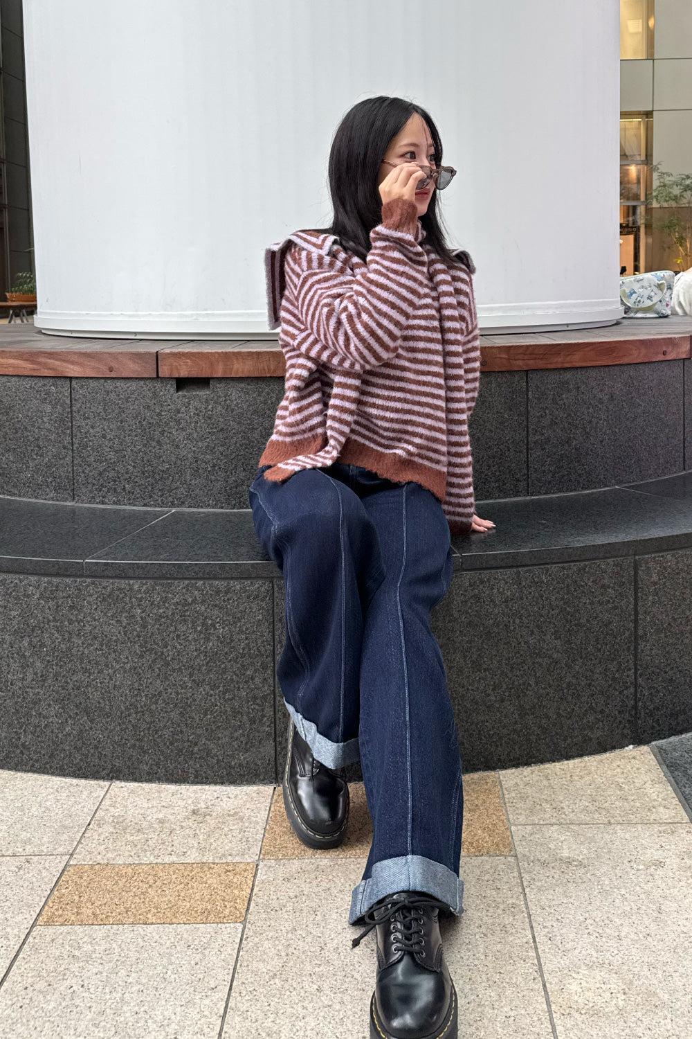 Maline Border Knit Set