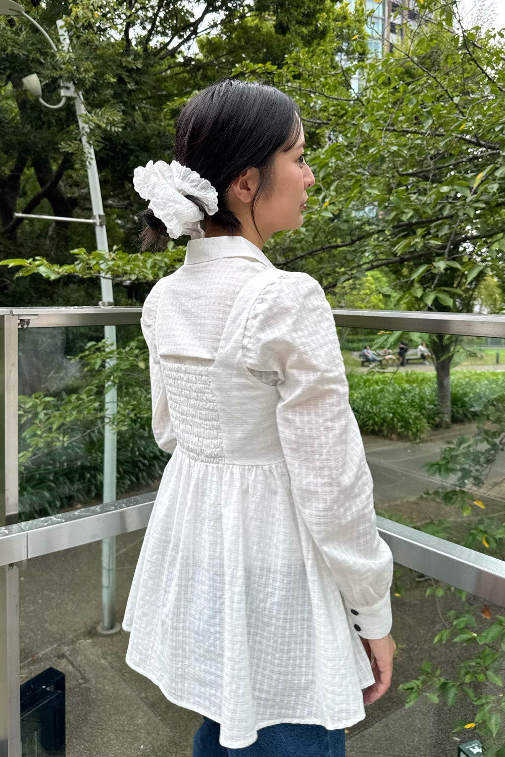 Twin Sheer Check Set