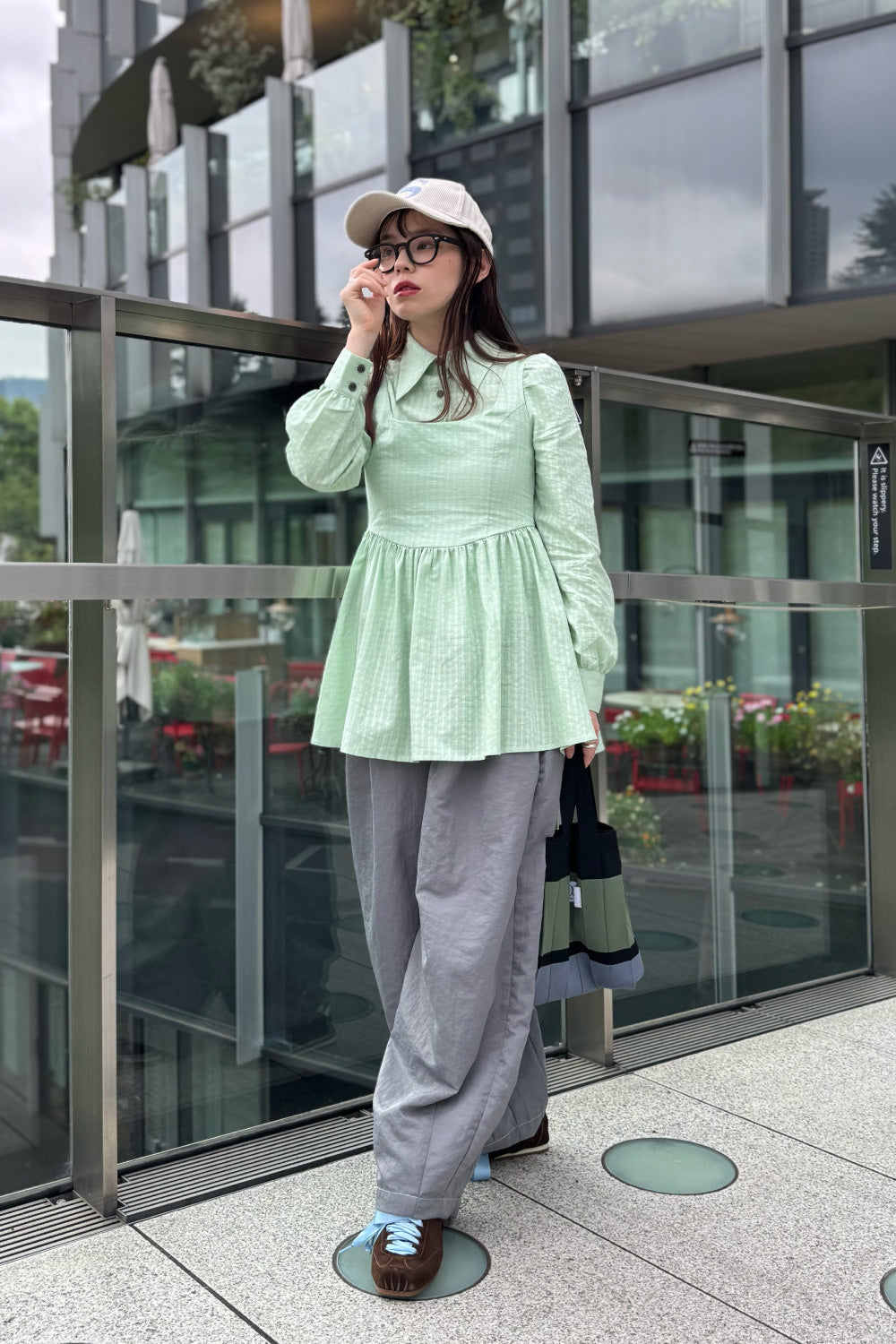 Twin Sheer Check Set