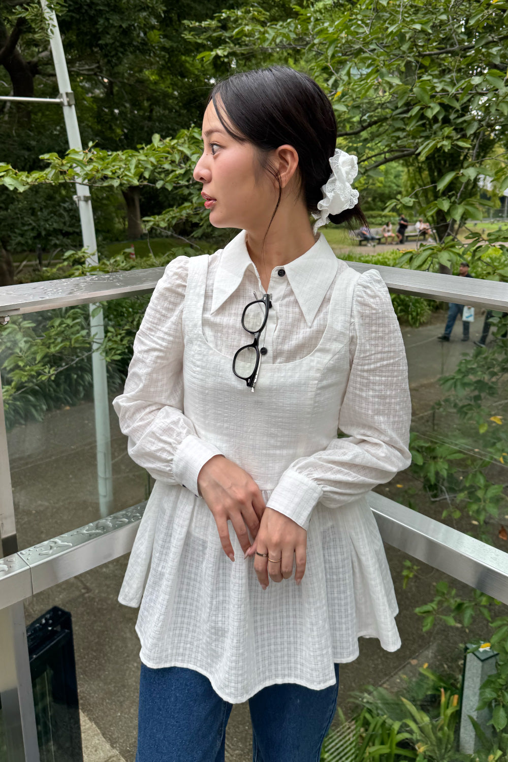 Twin Sheer Check Set