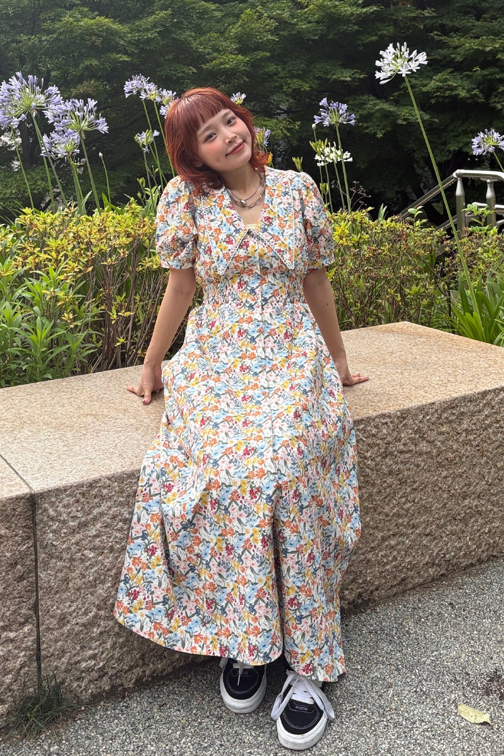 Retro Bloom Long Dress