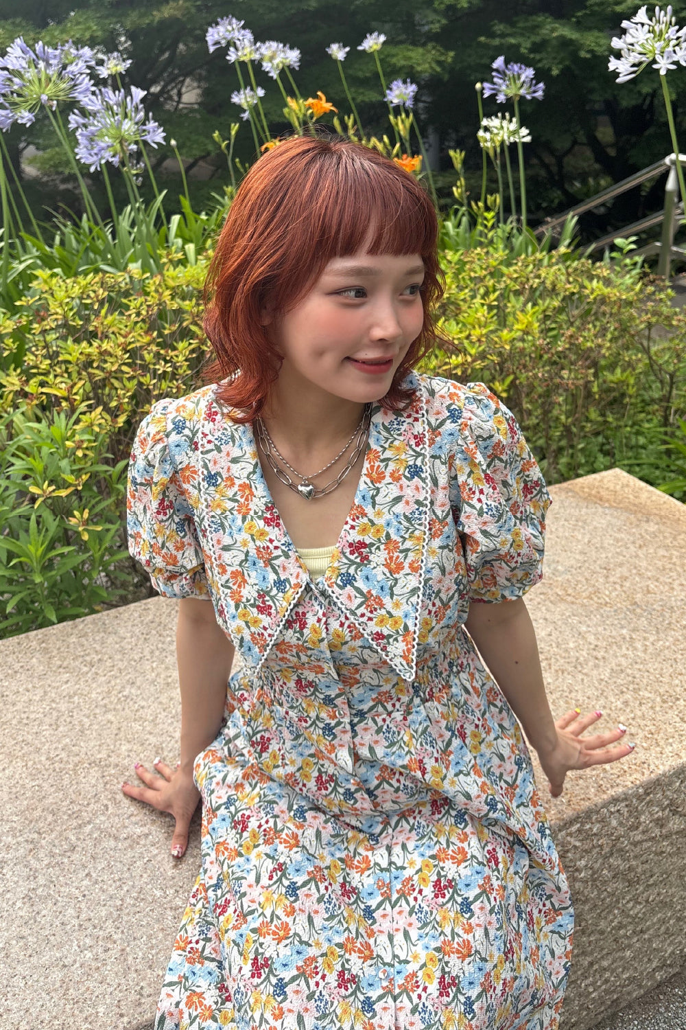 Retro Bloom Long Dress