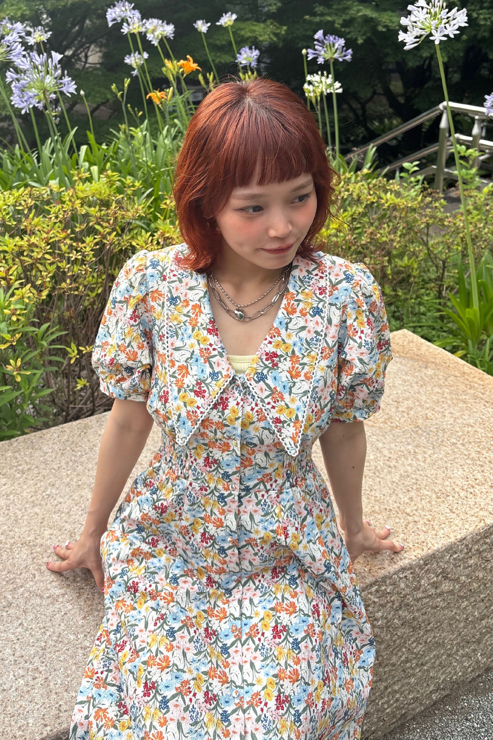 Retro Bloom Long Dress