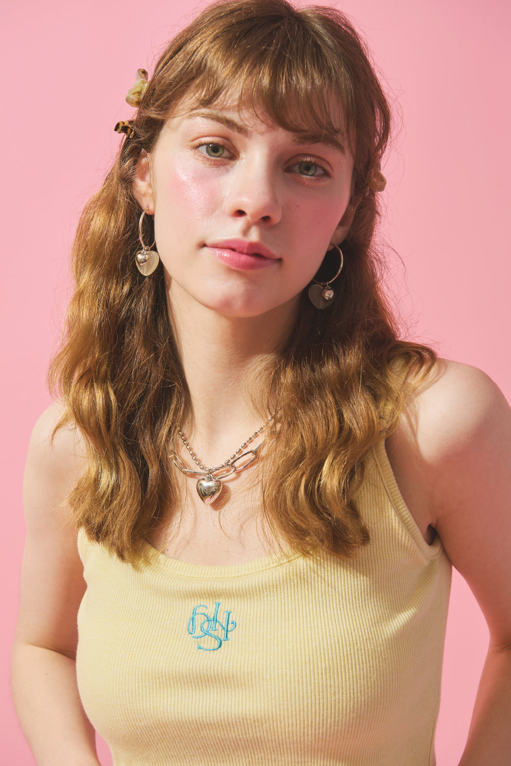 Double Chain Heart Necklace