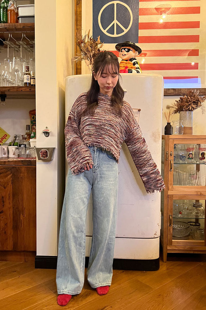 Washed Boy Friend Denim Pants