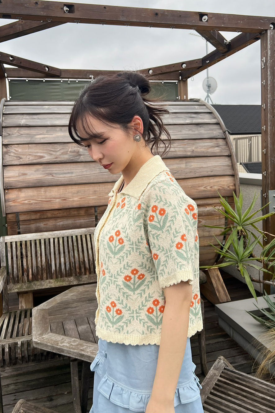 Flower Garden Knit Polo
