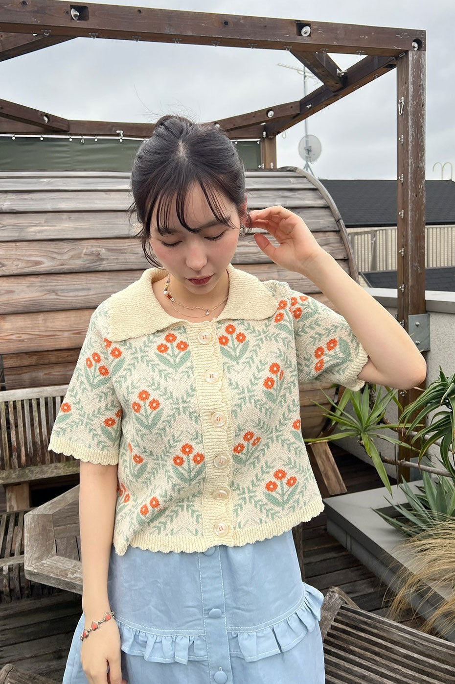 Flower Garden Knit Polo