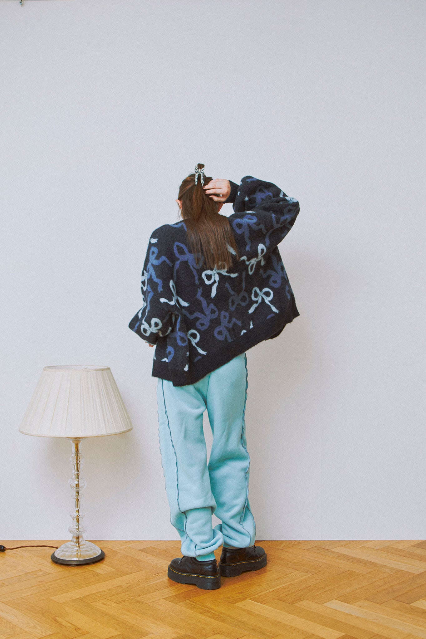 Ribbon Fuzzy Cardigan