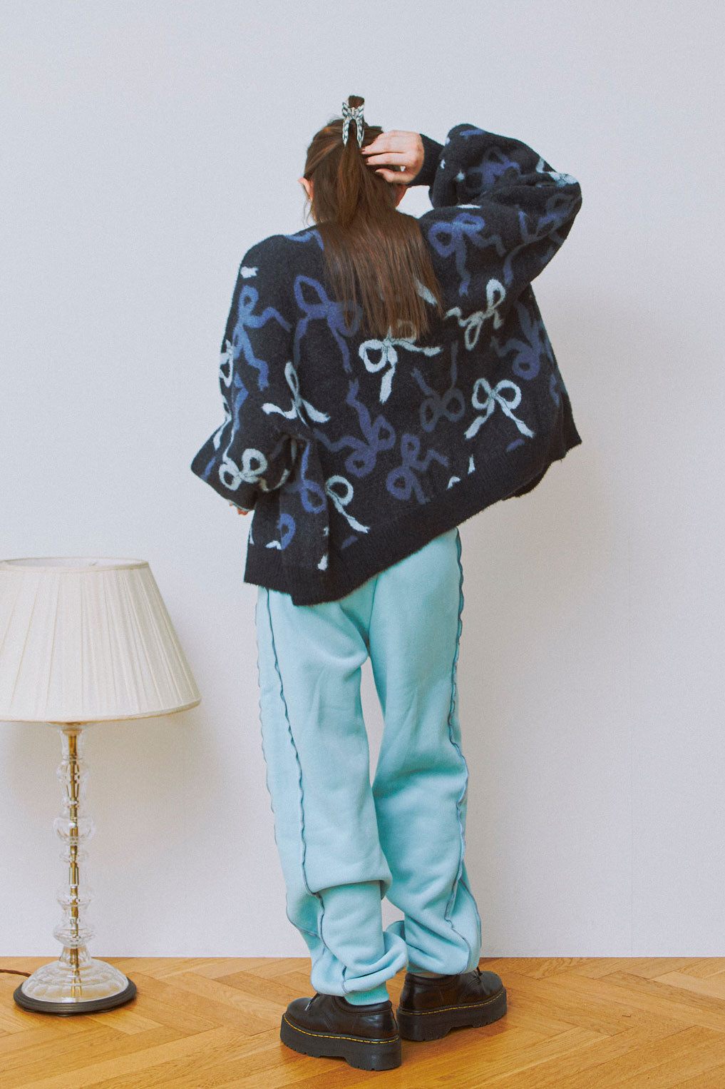 Ribbon Fuzzy Cardigan