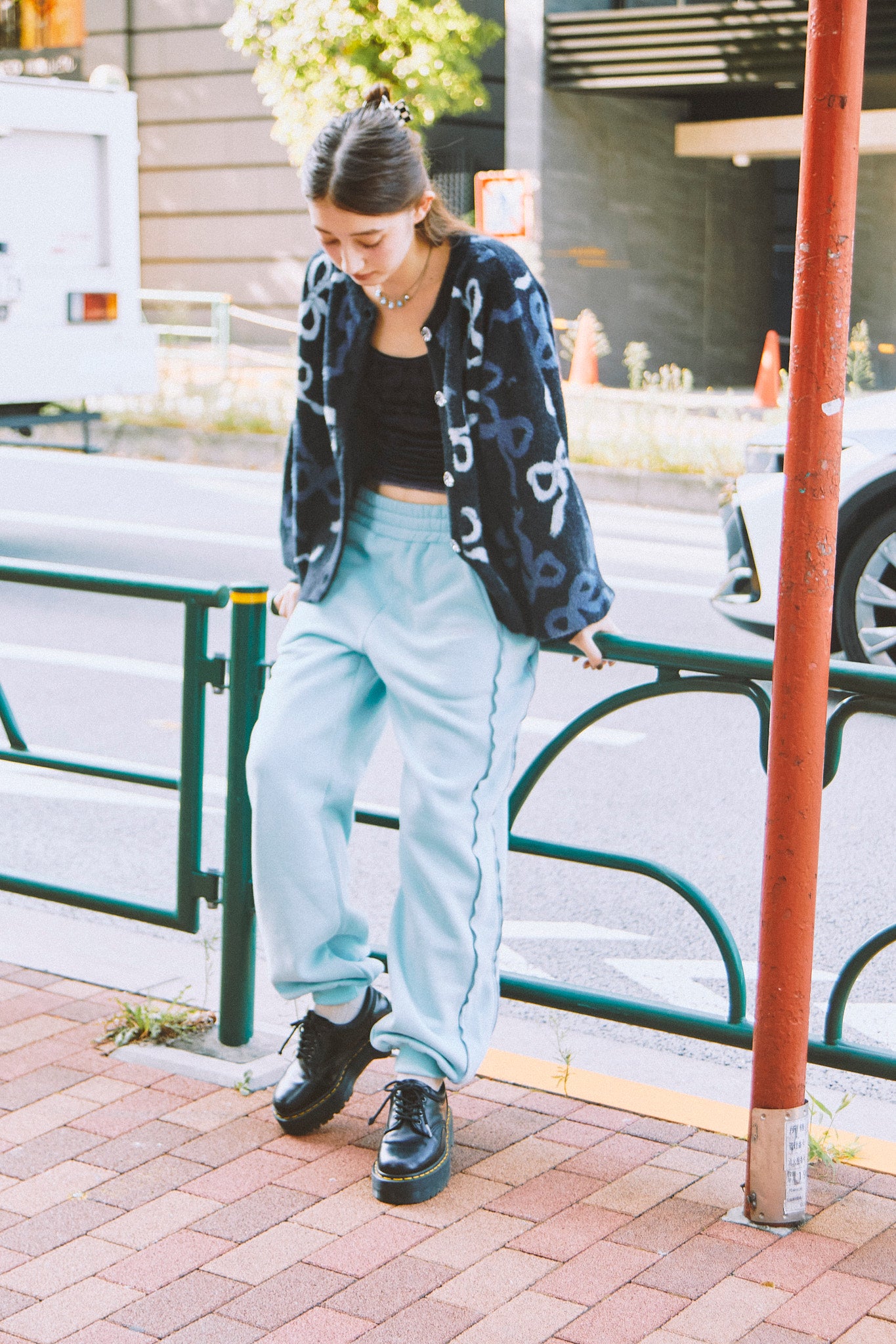 Ribbon Fuzzy Cardigan