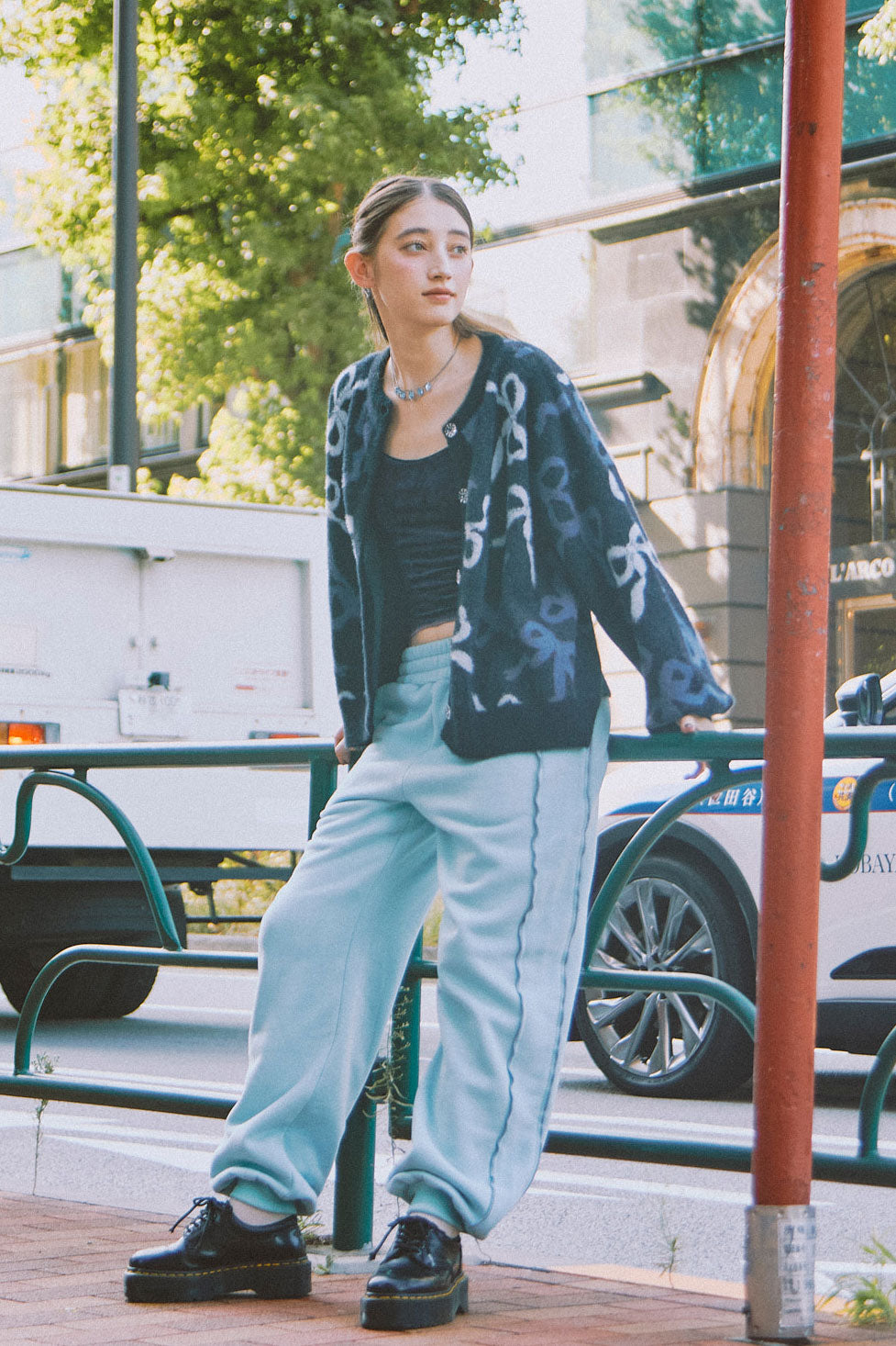 Ribbon Fuzzy Cardigan