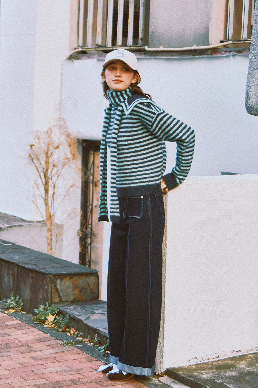 Maline Border Knit Set