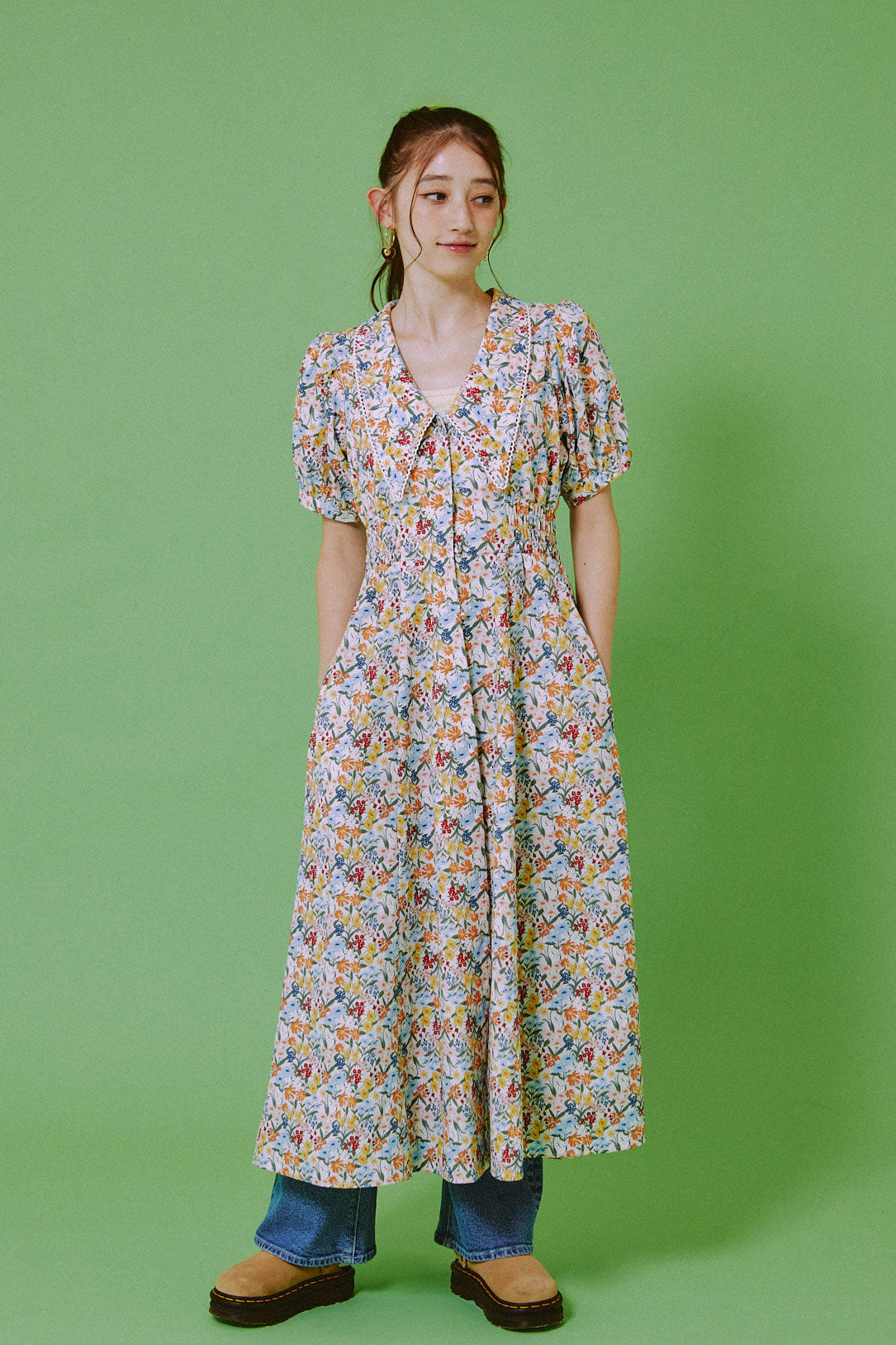 Retro Bloom Long Dress