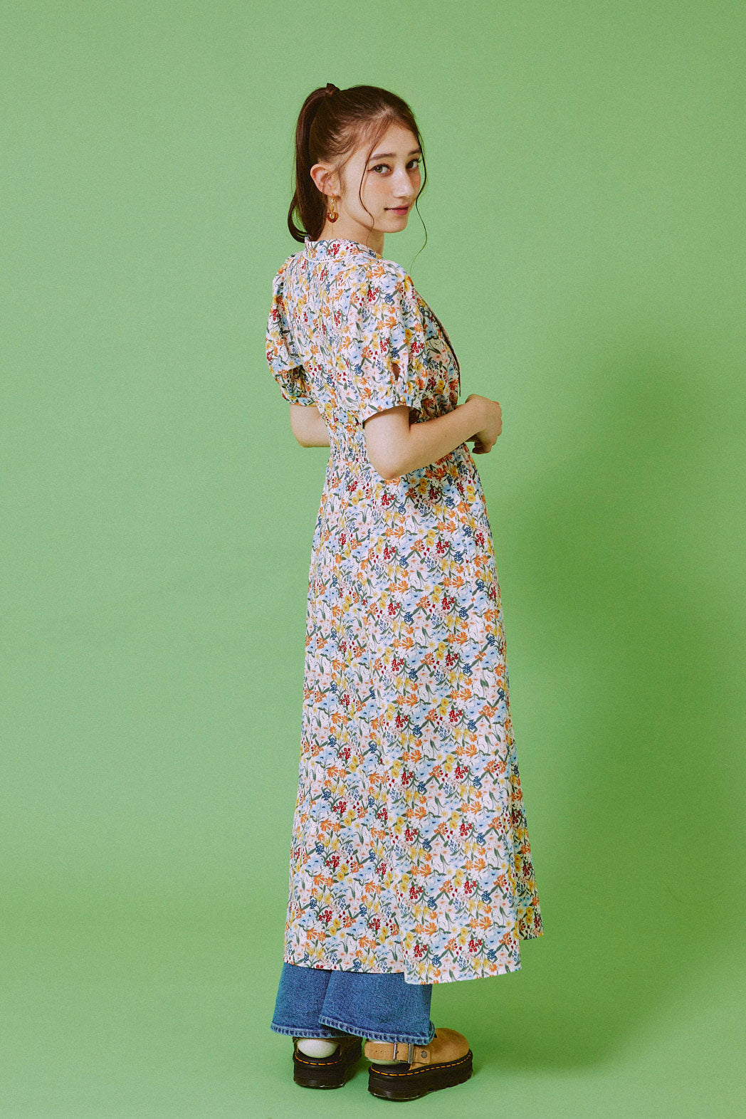 Retro Bloom Long Dress