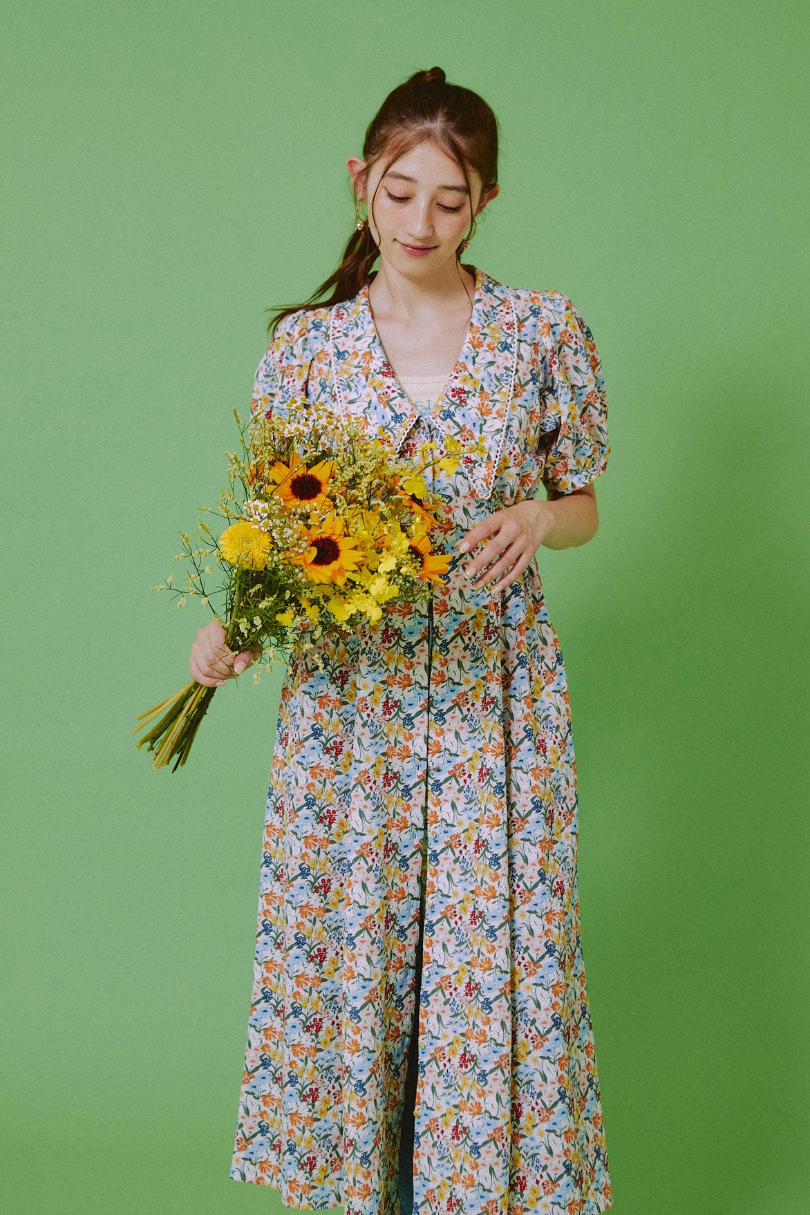 Retro Bloom Long Dress