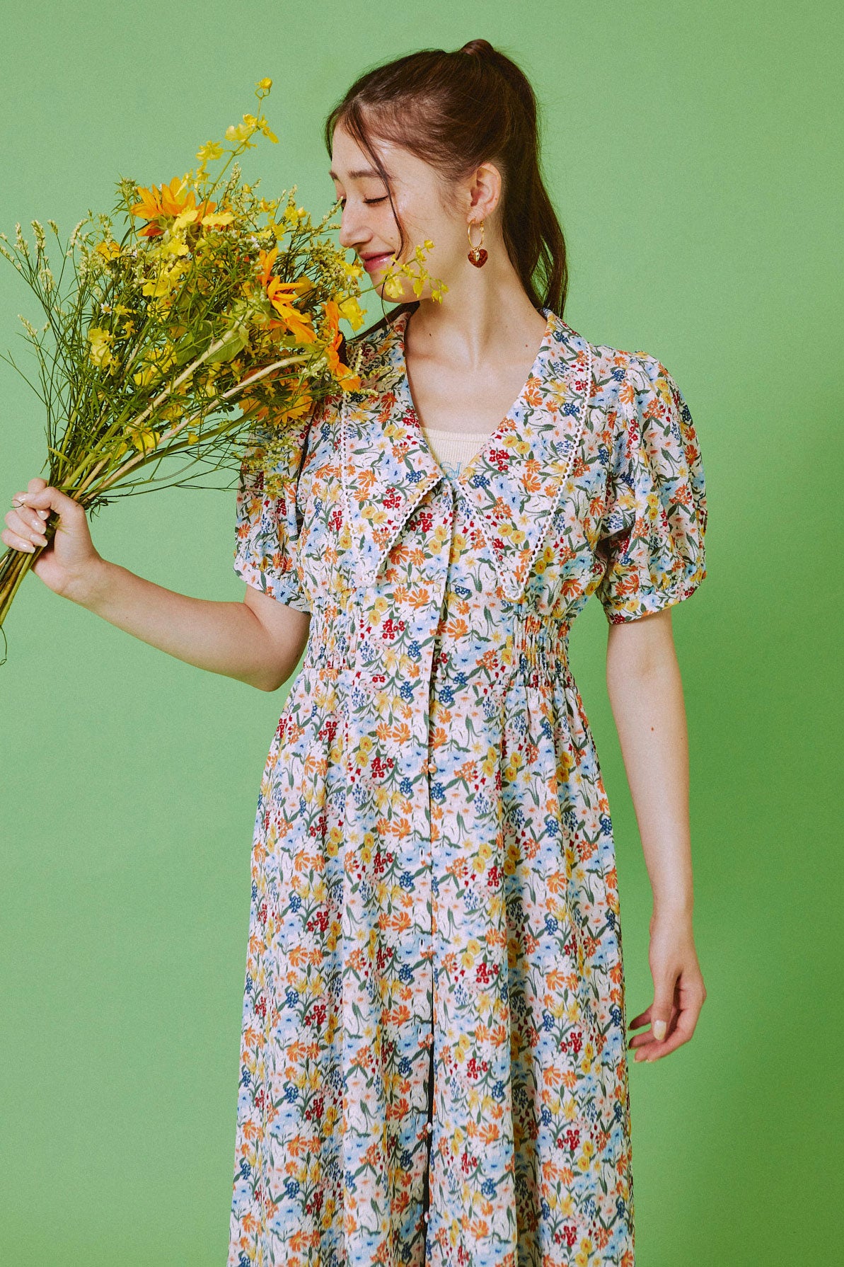 Retro Bloom Long Dress