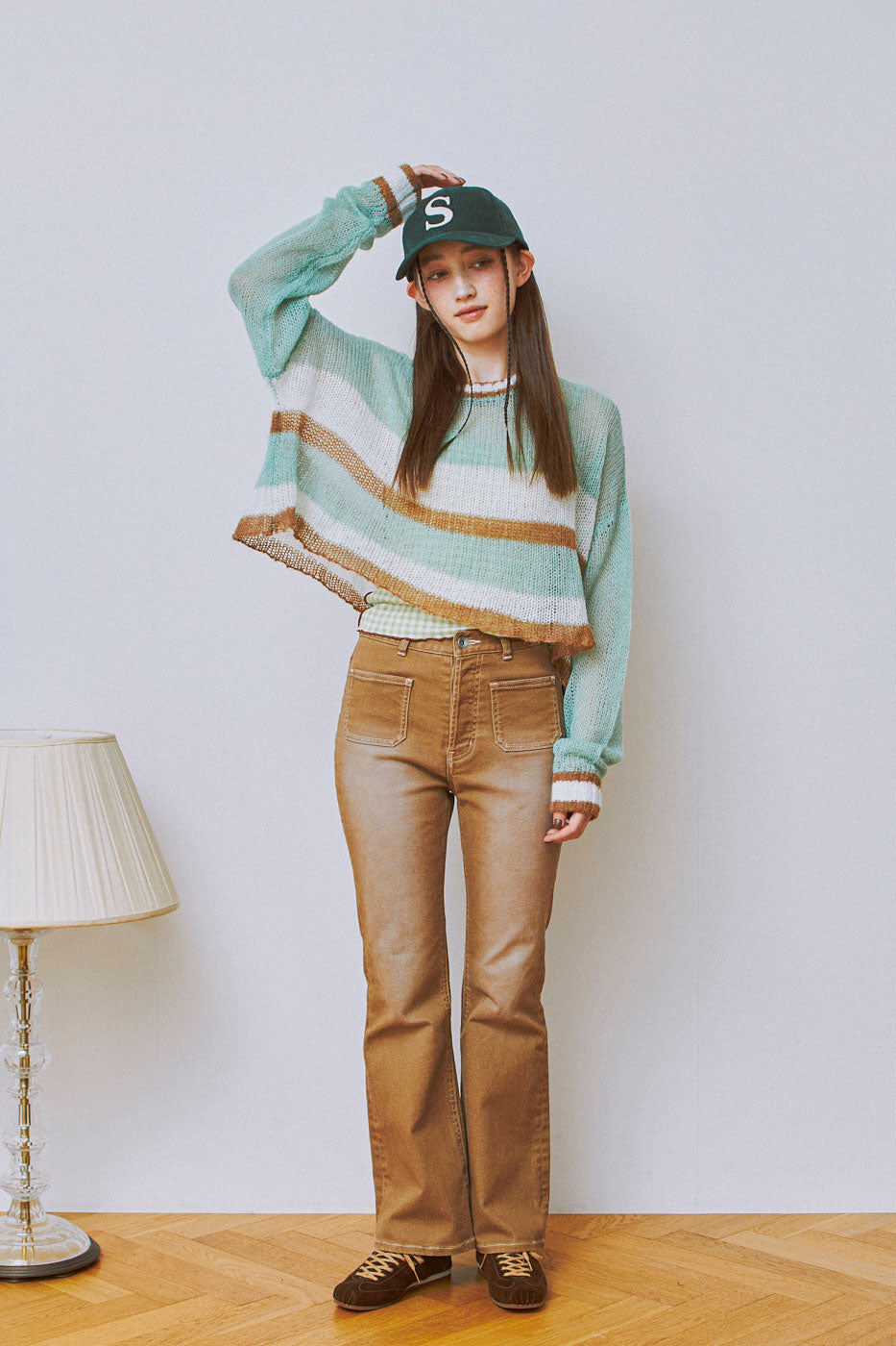 25AW Cherry Bell Flare Denim Pants