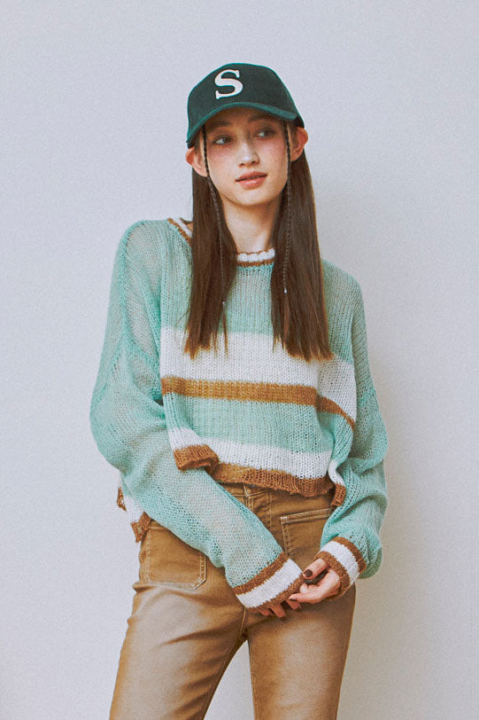 Playful Sheer Knit Top