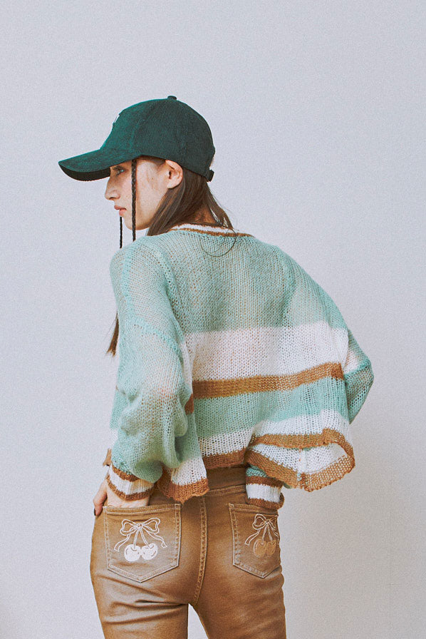 Playful Sheer Knit Top