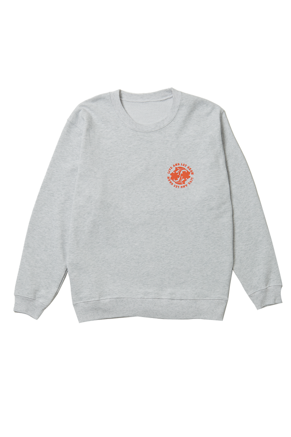 "LIVE AND LET GROW" Logo Sweat / Gray