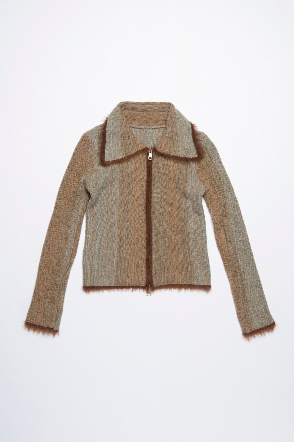 Bicolor zip knit
