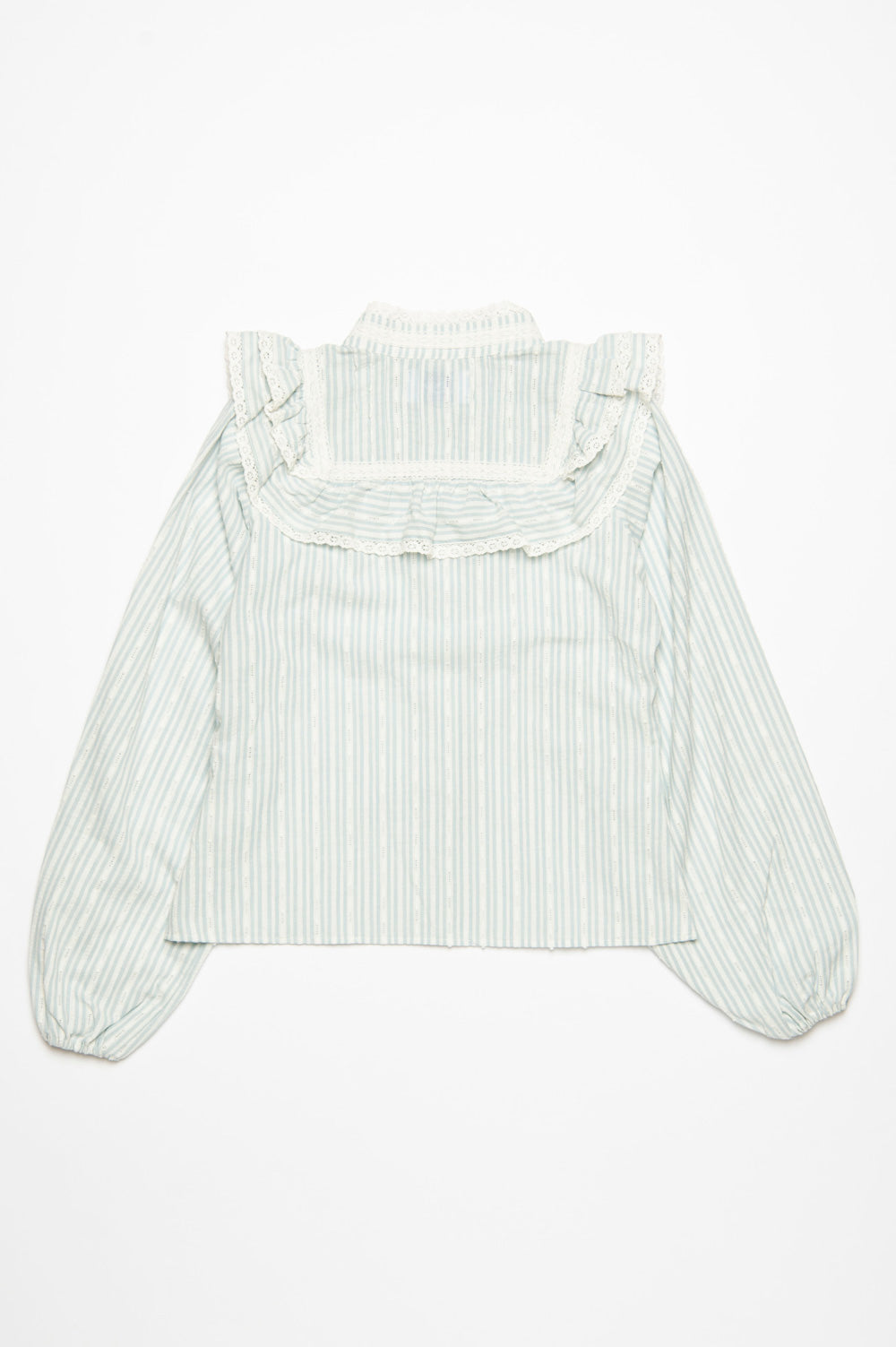 Lace Frill Stripe Blouse