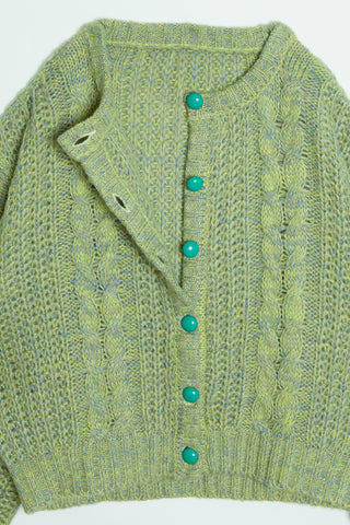 Marble Mix Knit Cardigan / Yellow