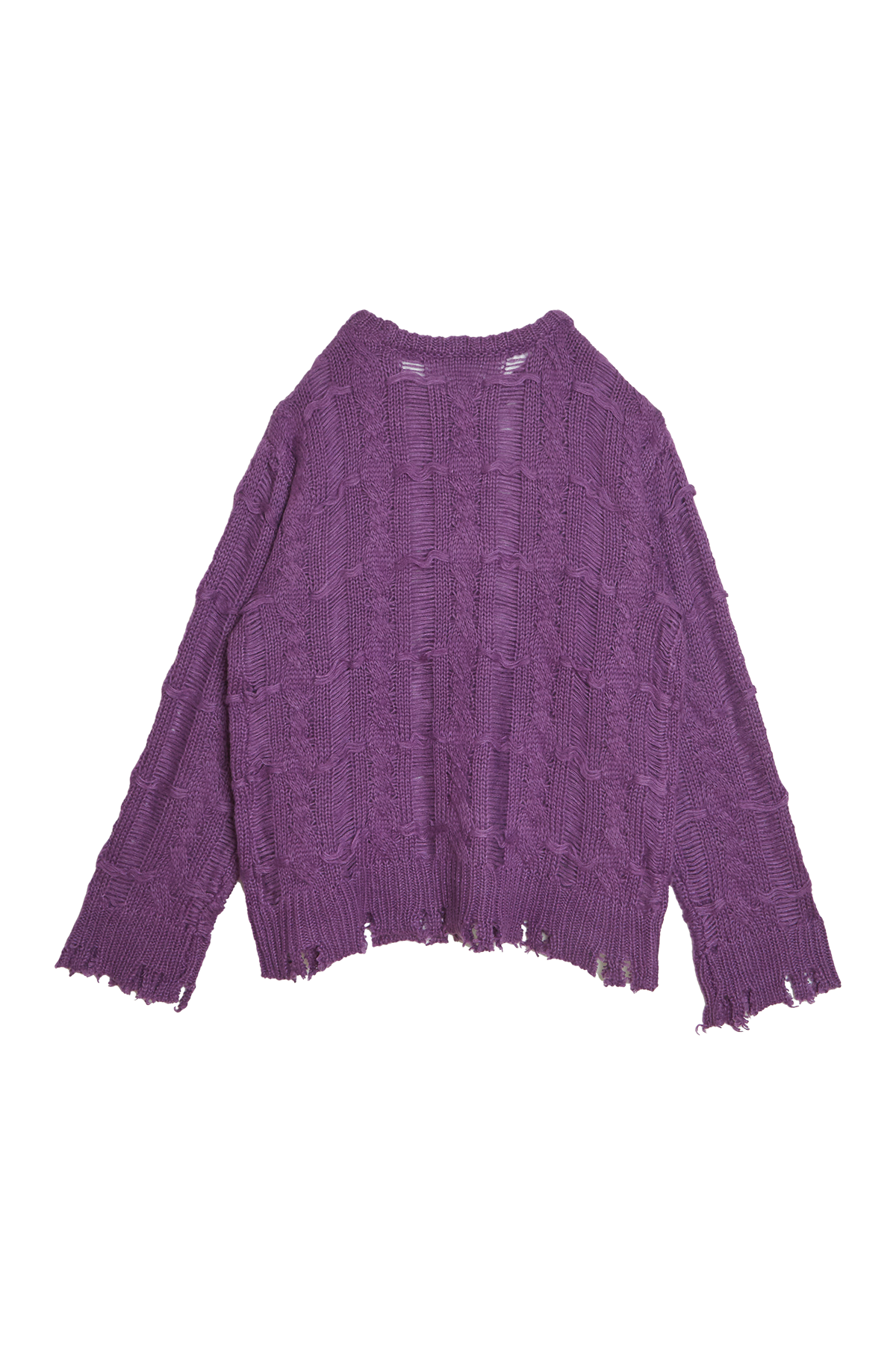 Different Wreck Knit Top / Purple