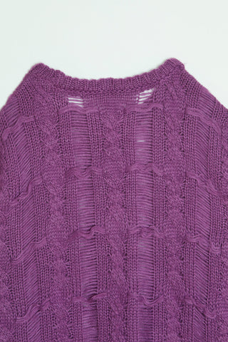Different Wreck Knit Top / Purple