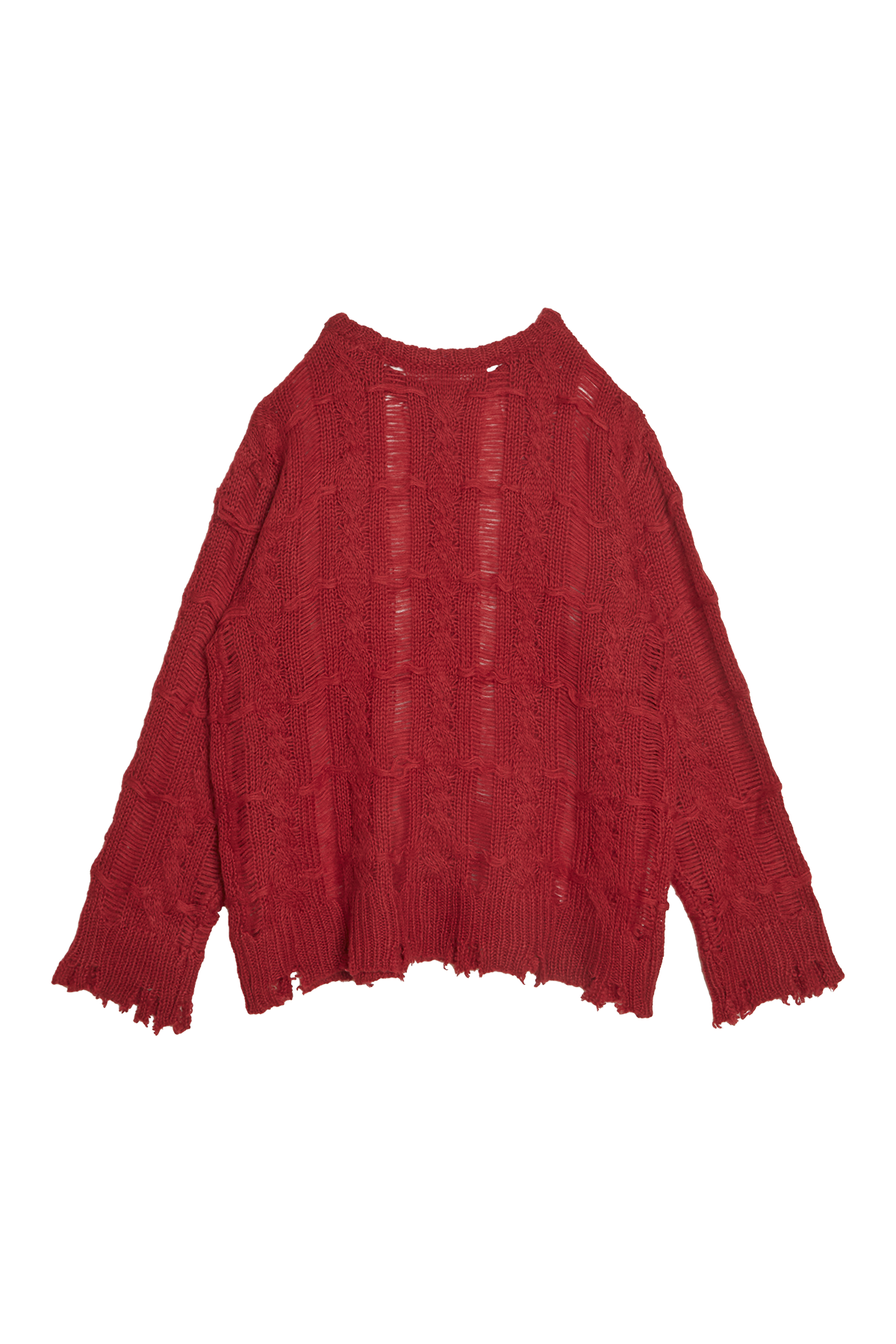 Different Wreck Knit Top / Red