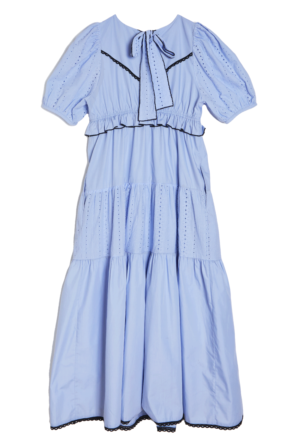 Western Lace Mix Dress / Blue