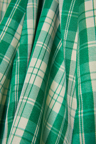 Special Balloon Check Dress / Green