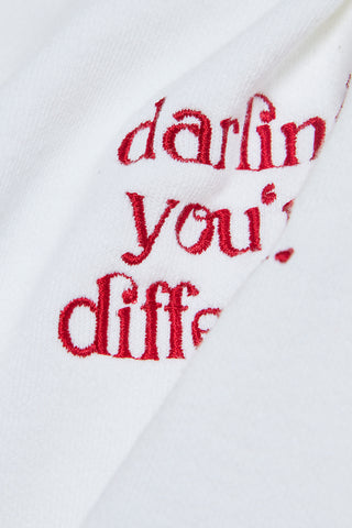 Darling,You're Different. Sweat Top / White