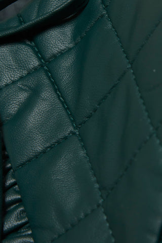 Autumn Leather Kilting Collar / Green