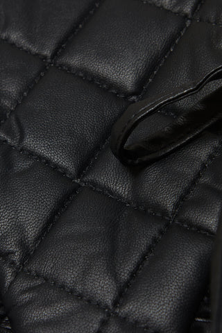 Autumn Leather Kilting Collar / Black