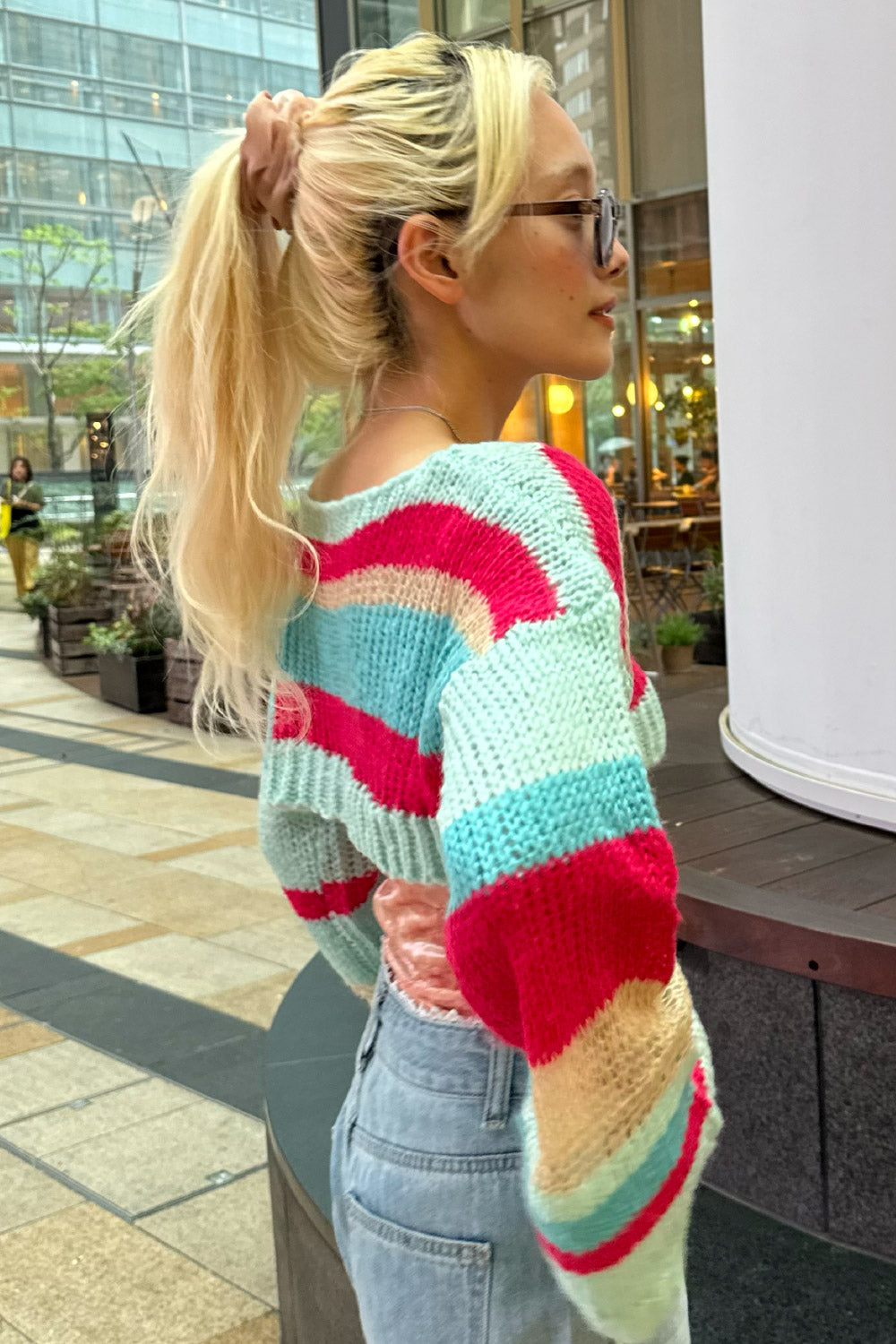 Multi border short knit