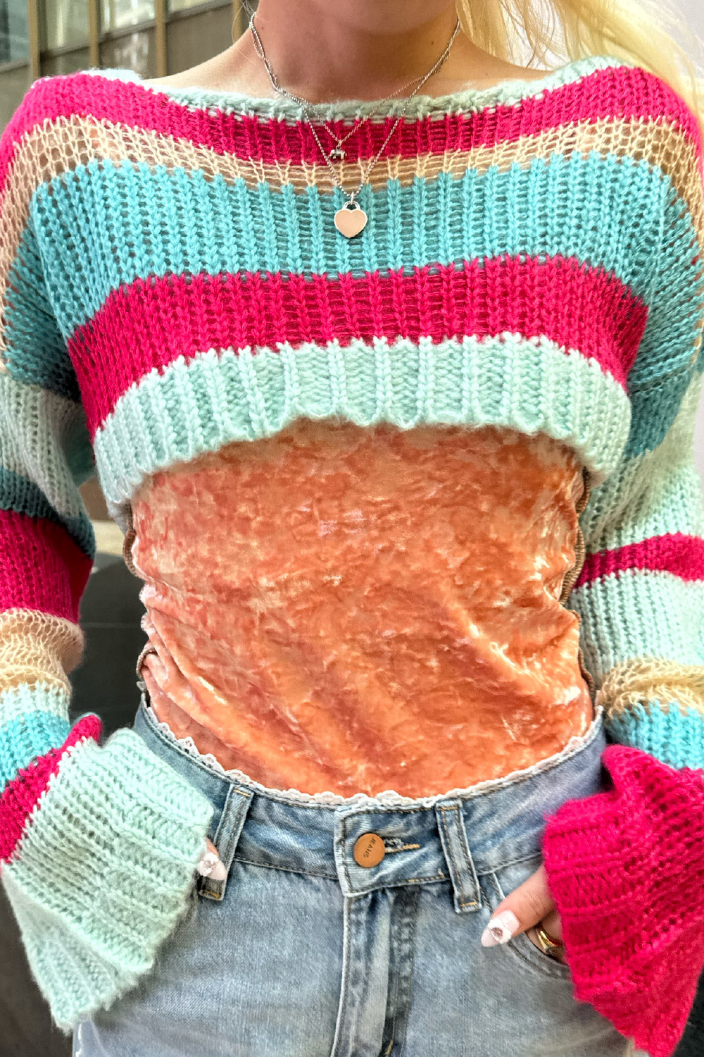 Multi border short knit